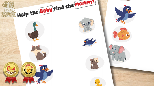 Help the Baby find the Mommy - Colored