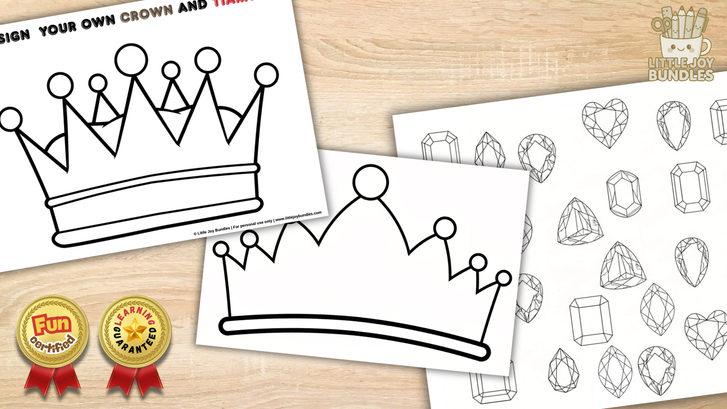 Build a Crown / Tiara - Black and White