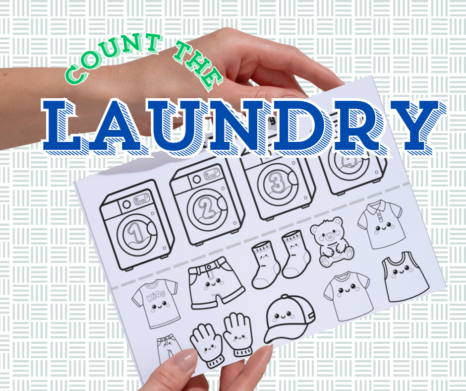 Count the Laundry - Black and White