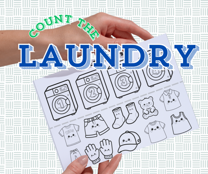 Count the Laundry - Black and White