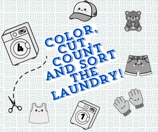 Count the Laundry - Black and White