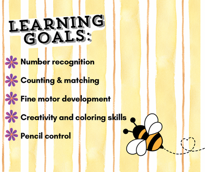 Match and Count the Bees - Colored