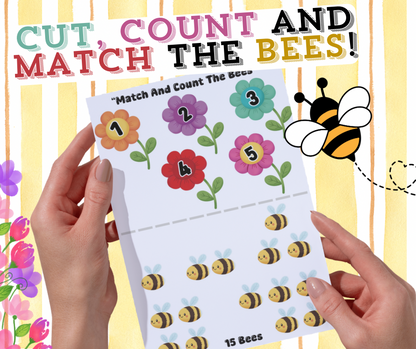 Match and Count the Bees - Colored