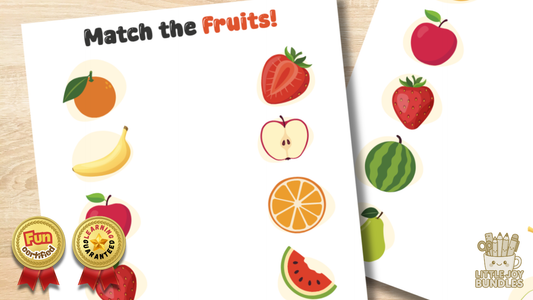 Match the fruits - Colored
